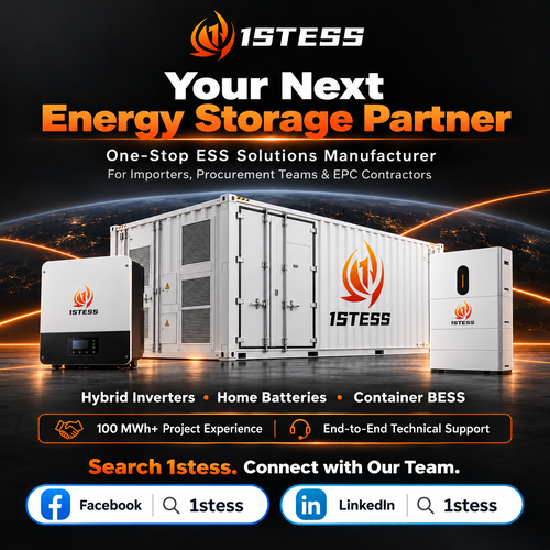 Latest company news about Znajdź 1stess na Facebooku i LinkedIn | Rozwiązania w zakresie magazynowania energii