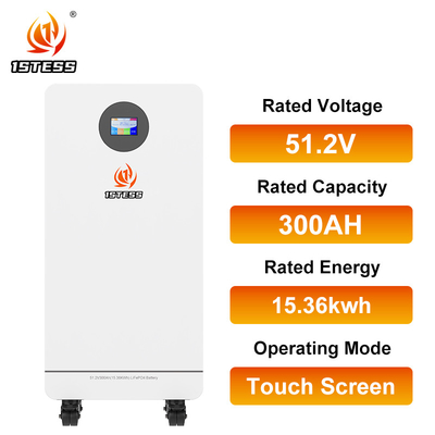 51.2V 300Ah 15,36kWh Akumulator do magazynowania energii Lifepo4 Akumulator litowy do energii domowej