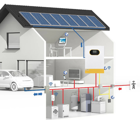 48V 5,5kw hybrydowy falownik słoneczny włączony/wyłączony z sieci 6,2KW hybrydowy falownik częstotliwość 50Hz/60Hz