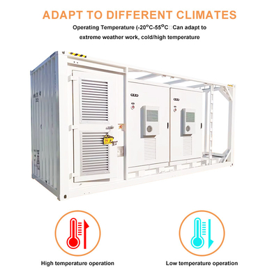 500kW 1MW Bateria litowa ESS System baterii energii słonecznej Pojemnik 1 MWh 2 MWh Do użytku komercyjnego