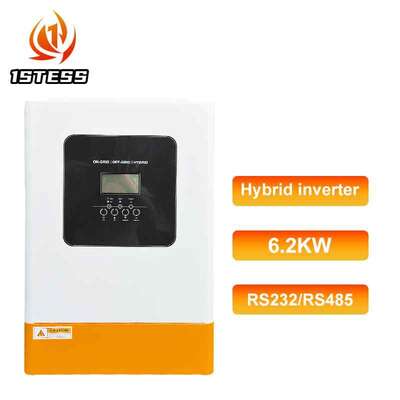48V 5500W 6200W Solar Hybrid Inverter 1 Phase In Out MPPT 500VDC Max Pure Sine Wave Parallel 12 Units Backup Power
