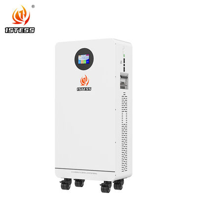 Smart Home Storage Battery 15.36kWh Large Capacity with Wheels Touch Screen Real-time Monitor